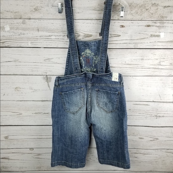 Denim overall shorts - Picture 6 of 8